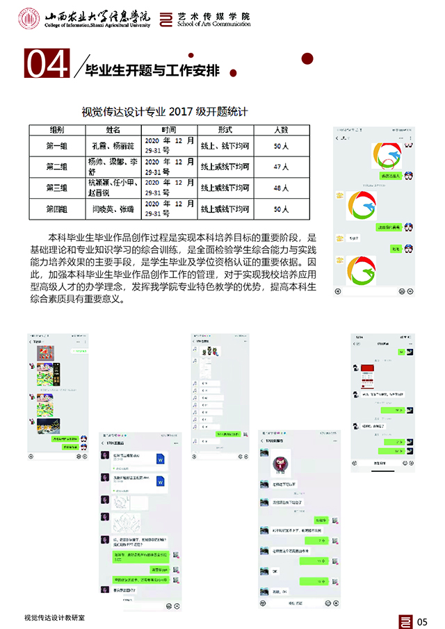【工作简报】视觉传达设计教研室2020年12月工作简报