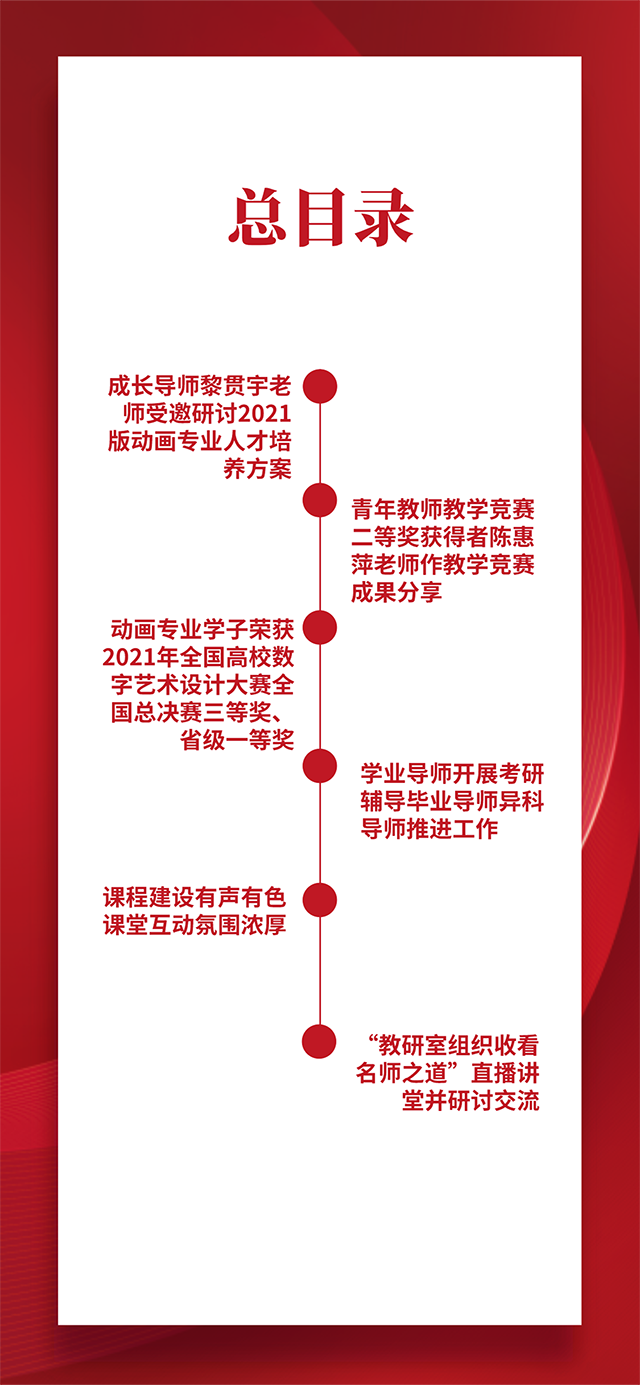 【工作简报】动画教研室2021年9月工作简报