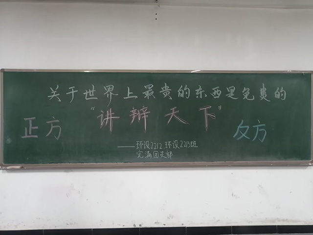 【环设2212、2213】讲辩天下——0638太阳集团官网环设2212班完满团支部活动